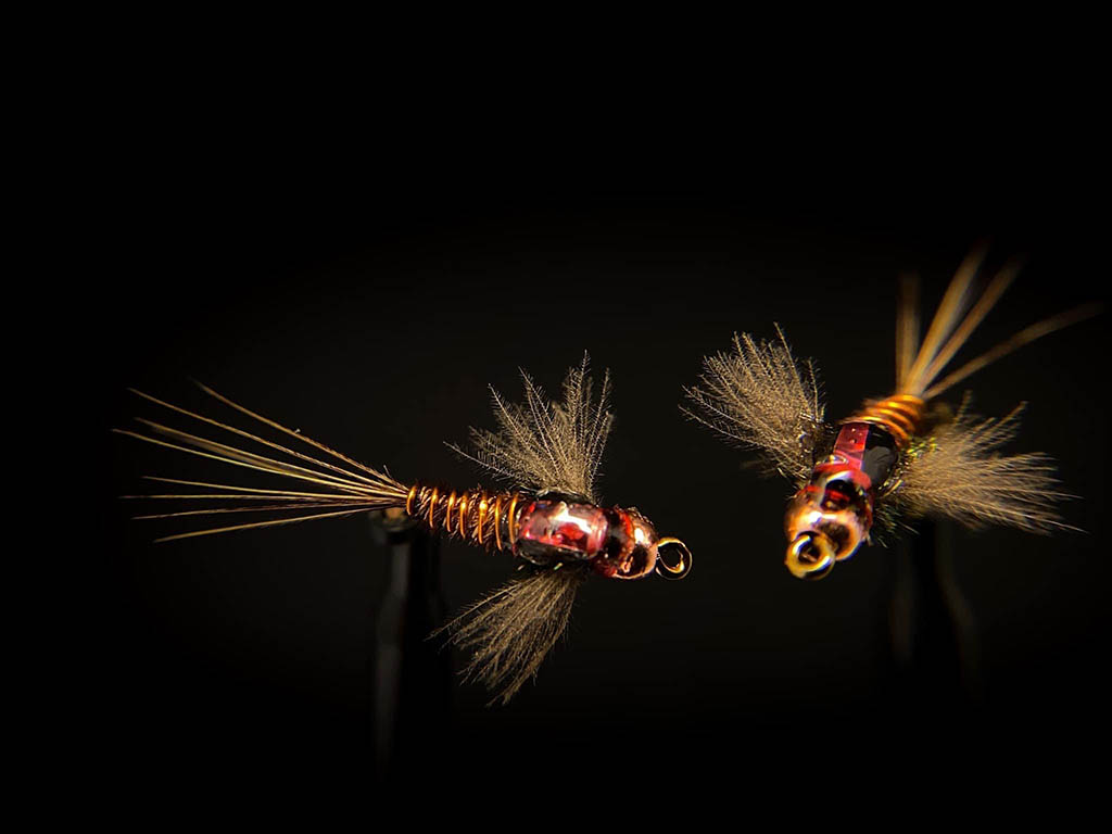Pheasant Tail Nymphs with CDC legs for extra movement.